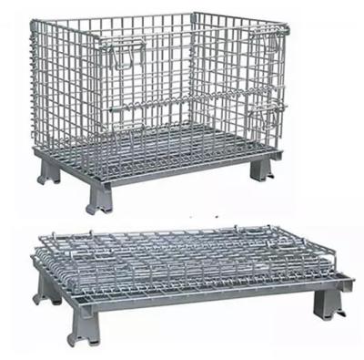 China 50*50mm Hole Wire Mesh Container Pallet Cages for sale