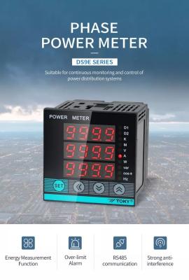 China RS485 Multifunction Power Meter 2 Loop Programmable Alarm LED Display for sale