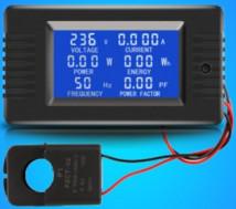 China LCD Display 100A Digital Ammeter Voltmeter Power With Split CT CE FCC for sale