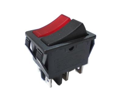 China Cores do interruptor de balancim da fileira do dobro do país R5-16 da luz de Factotry 32*25mm, as vermelhas e as pretas, 20A 125V à venda