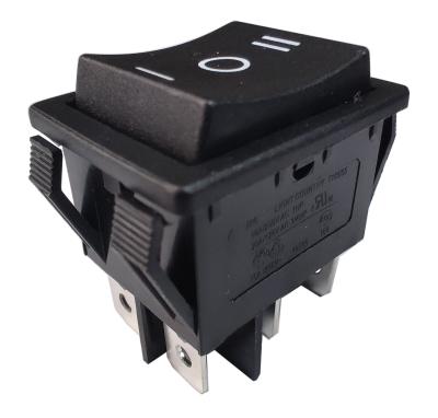 China High Quality R5-4 ON-OFF-ON DPDT Black Rocker Switch, 32*25mm, 20A 125VAC for sale