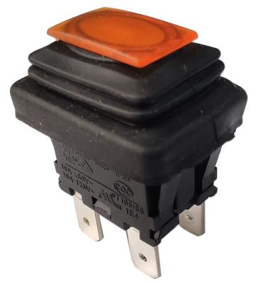 China Push Button Electrical Switch, PA66/PC Housing, Orange LED, Waterproof, LC83-3 for sale