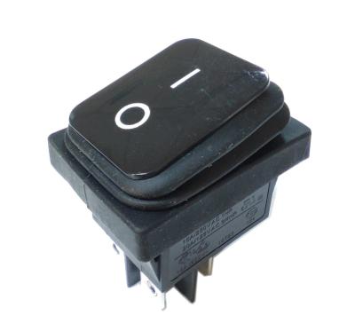 China R5-12 Waterproof Electrical Switch, 32*25mm, ON-OFF, 4 terminals, PA66/PC Black Housing for sale