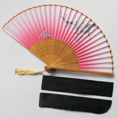 China Natural Bamboo Silk Customized Hand Fans For Ladies for sale