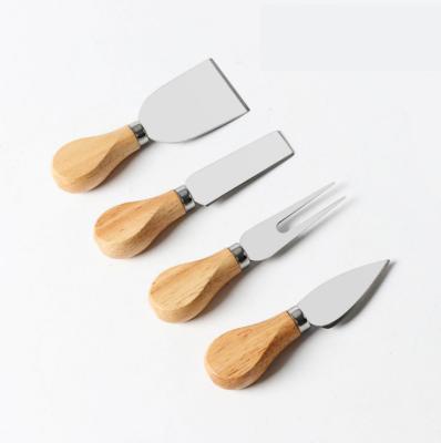 Китай Нож сыра пиццы ручки дуба деревянный установил нержавеющую сталь 4 части продается
