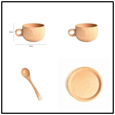 China Beech Wooden Drinking Cups 250ml Wine Cocktails Mixed Drinks Beer Wooden Mug for sale