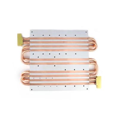 China Fluid Cooling Plate Aluminum Heat Pipe Cold Plate Full Buried Profile heat sink System for sale