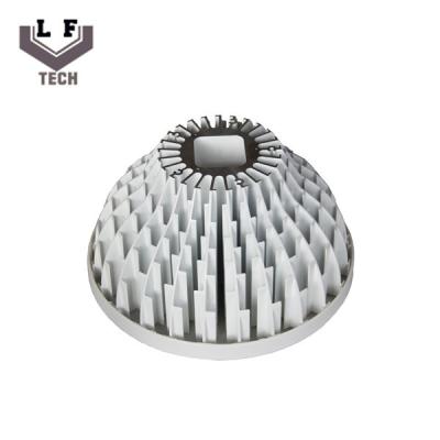 China Aluminum 6063-T5 White Painting Turning Milling Sun Flower Extrusion Led Heat Sink for sale