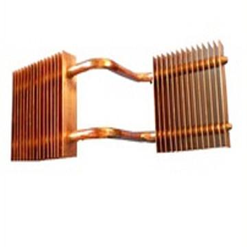 China Fin Welded Copper Pipe Heat Sinks Metal Stamping Parts Pipe Fitting Brass Tube for sale