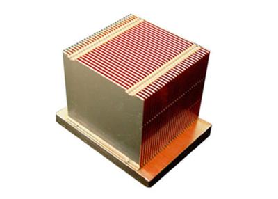 China CPU-Kühlvorrichtungs-kupferner spaltender Reißverschluss-Flossen-Kühlkörper/Kupfer-Aluminium-Kühlkörper zu verkaufen