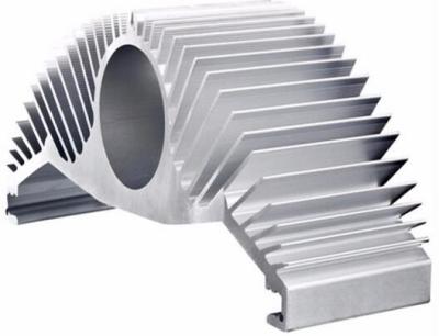 China Silver Anodize Extruded Aluminum Heat Sink High Efficiency Heat Dissipation For Motor Housing for sale