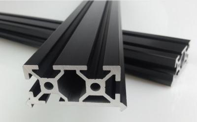 China Black Anodized 6063 / 6065 V Slot Extruded Aluminium Profiles With OEM / ODM Service for sale