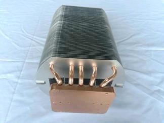 China 500W Aluminum Fins Heat Sink With 10pcs Heat Pipe For LED Light , 8mm Diameter for sale