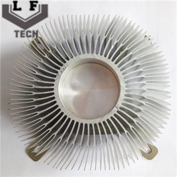 Cina Dissipatori di calore di alluminio dell'estrusione dell'aletta rotonda per il dispositivo di raffreddamento del CPU per grande dissipazione di calore dell'attrezzatura in vendita