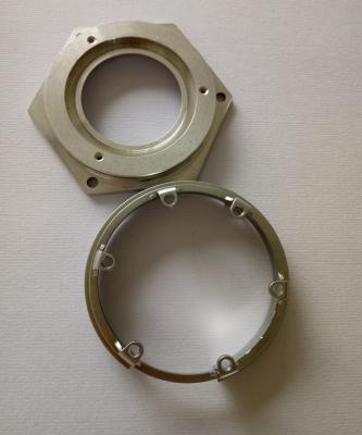 China Silver Color Metal Stamping Parts , Sheet Metal Fabrication For Machinery Spare Parts for sale