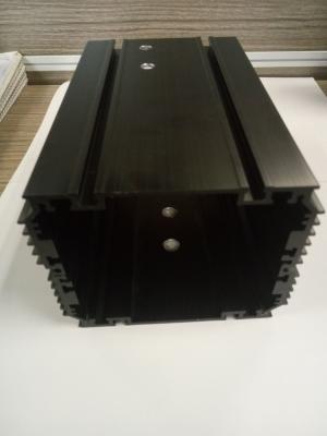 China Black Anodizing Extruded Aluminum Enclosures Heatsink Electric Metal Boxes for sale