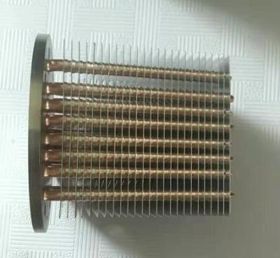 China Finishing Passivation Copper Pipe Aluminum Fin Heat Sink  /  Thin  Heatpipe Heatsink for sale