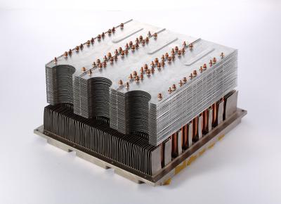 China Spaltende/verschlossene Flossen-thermische Kupferrohr-Kühlkörper CPU-Kühlvorrichtung zu verkaufen