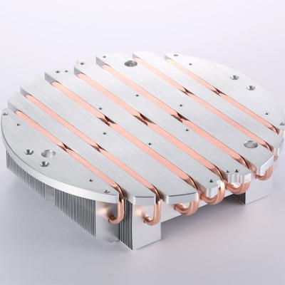 China Extruded Equalizing Al6061 Water Cold Plate Heat Sink Round Shape for sale