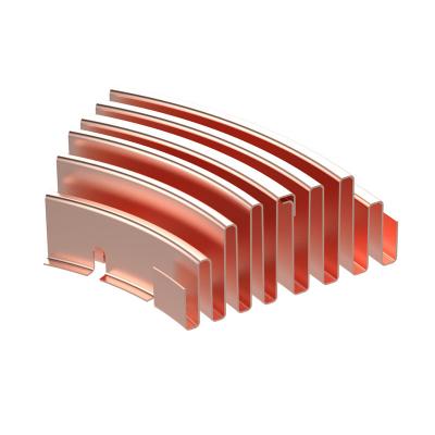 China Customized Folded Fin Heatsink Stacked Fin Copper For Various Shapes for sale