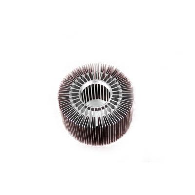 China Custom Round Aluminum Extrusion Heat Sink For Small Power LED Light for sale