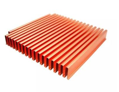 China High Power Copper Zipper Fin Heat Sink Brazing Fold and Bond ADC12 for sale