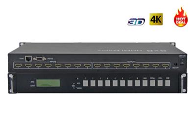 China 4Kx2K 8X8 3D IR HDMI Video Matrix Switcher With 8x Inputs And 8x Outputs for sale