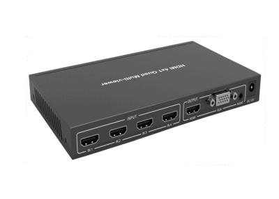 China 4 Input Hdmi 4K Quad Multiviewer With 1XHDMI Output And 1XVGA Output for sale