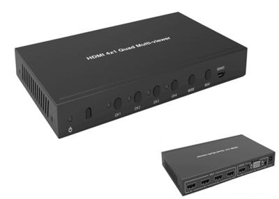 China Full 1080P 3D 4k 60hz 4x1 Quad Hdmi Multiviewer With Seamless Switcher Function for sale