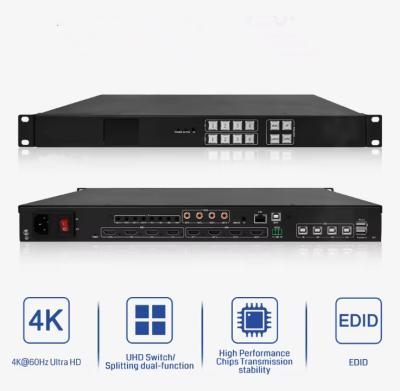 中国 4Kビデオプロセッサ サポート 1X4 4X1 LEDスクリーン スプライシングと分割機能 ビデオウォールプロセッサ 販売のため