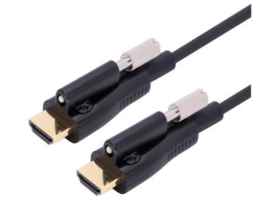 China EMI RFI HDMI Fiber Optic Cable With Screw Support 18G Super Speed for sale