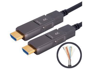 China Tipo de cable de fribra óptica activo acorazado de 200CU 4k HDMI D para mecanografiar D en venta