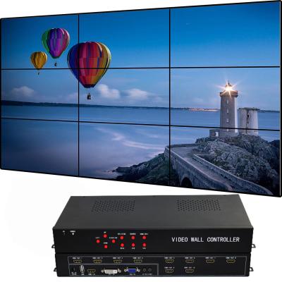 China 1 In 9 Out HDMI LCD Video Wall Controller With 2x2 2x3 3x2 4x1 4x2 3x3 And RoHS CE FCC for sale