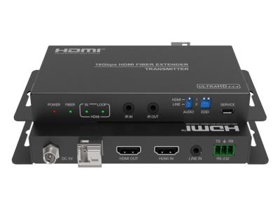 China 18Gbps 2.0 Video HDMI Over Fiber Extender With Audio Extracting for sale