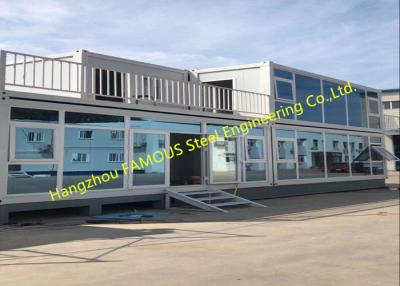 China Foldable Flat Pack Container House With Glass Facade Decoration For Office Use for sale