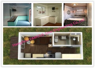 China Portable Prefab Container Homes With Interior Decorations Bedroom / Bathroom / Kitchen / Washbasin for sale