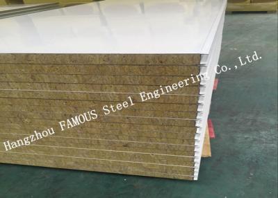 China High Density Sound Insulation Rock Wool Sandwich Panels Fire Proof Wall Panel for sale