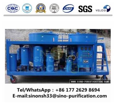 China 6000L / Planta GER Series de la regeneración del aceite de motor de H 144 kilovatios de la filtración de la precisión en venta