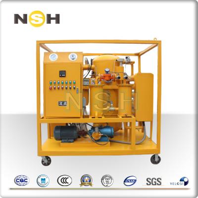 China 600-18000L/H Vacuum Oil Purifier 75KV BDV Mobile Type With 0.1% Gas Content for sale