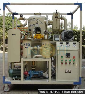 China High Efficiency Vacuum Oil Purifier Filtering Machine Water Gas Impurities Removal for sale