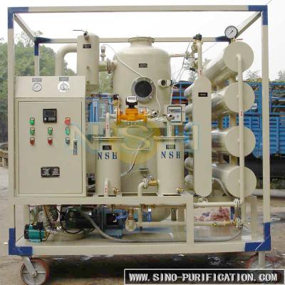 China Double Stage Vacuum Oil Filter Machine Dehydrator Water Gas Impurities Removal for sale