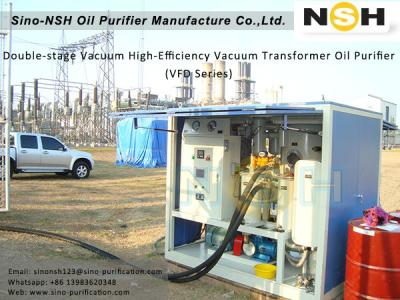 China High Vacuum Transformer Oil Treatment Plant Automatic With Steel Cover PLC Control Touch Screen for sale