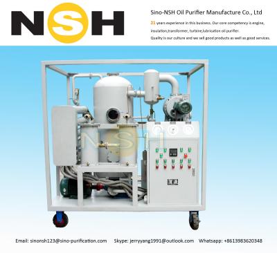 China High Efficiency Vacuum Transformer Oil Filter , Vacuum Oil Purification Machine oil purifier oil treament oil recycling for sale