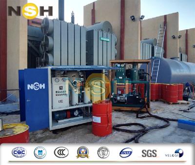 China Purificador de aceite del transformador del vacío con la deshidratación fácil al aire libre del movimiento de la cubierta del remolque en venta