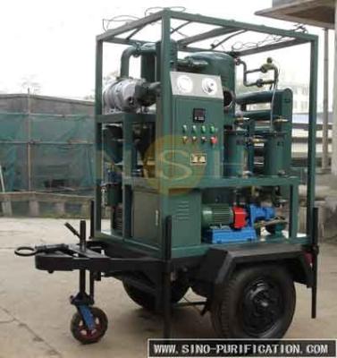China 18000LPH Enclosed Dehydration Vacuum Oil Purifier Trailer Mounted for sale