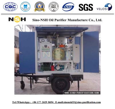 中国 トレーラーの可動装置が付いている二重段階の変圧器オイルの再生機械清浄器40Kw 販売のため