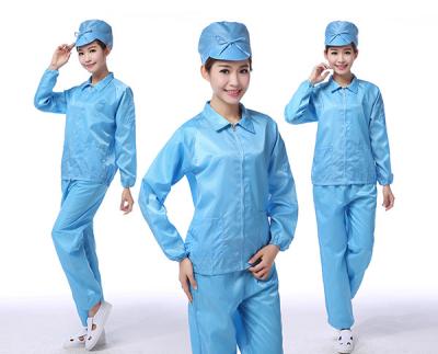 China Lab ESD Smock Uniform Working Clothes Antistatic ESD Cleanroom Garment for sale
