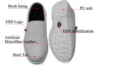 中国 Cleanroom ESD Anti Static Shoes Steel Toe Breathable Safety Shoe 販売のため