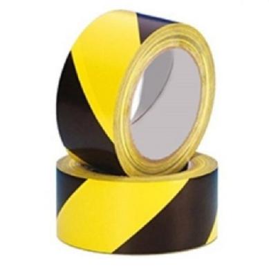 China Double Color ESD Safety Warning Tape Sticky Floor Tape Yelloe / Back / Red / White / Green for sale