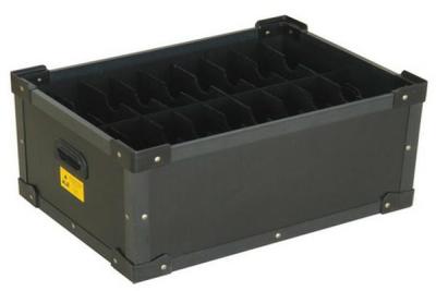 China caja de plástico corrugado de tamaño personalizado ESD PP plegable caja de almacenamiento corrugado antistático en venta